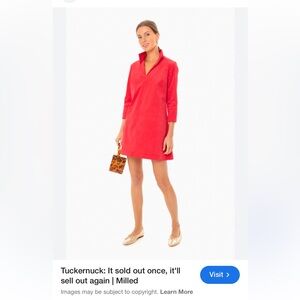 Tuckernuck Red Corduroy Clifton Dress